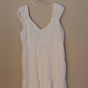 White Seersucker Sundress